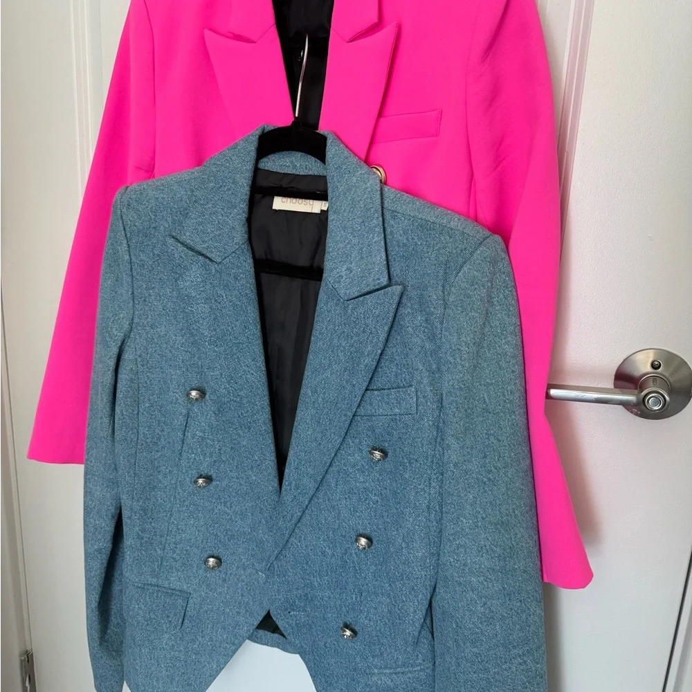 Like new! Stylish Pink and Blue Women's Blazers. Both fit like a size small. - Picture 8 of 8